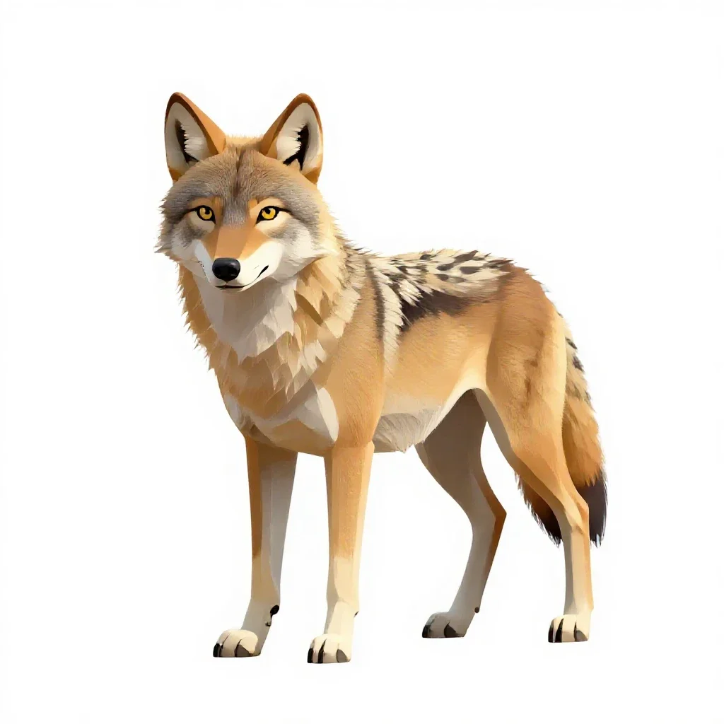 Coyote isolated on a white background