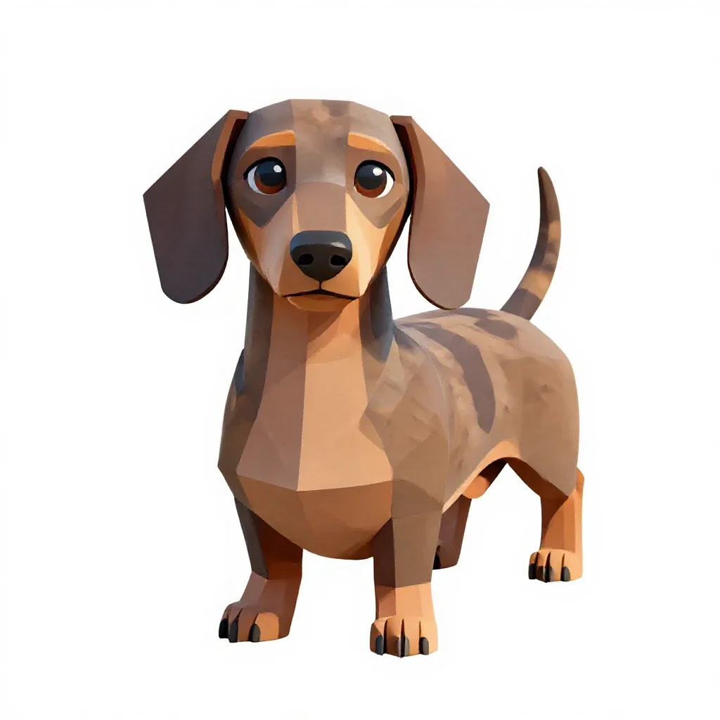 Dachshund isolated on a white background