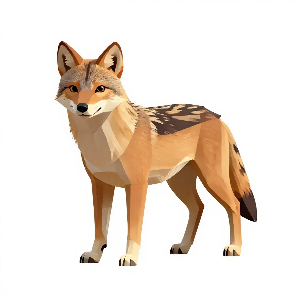 Dhole isolated on a white background