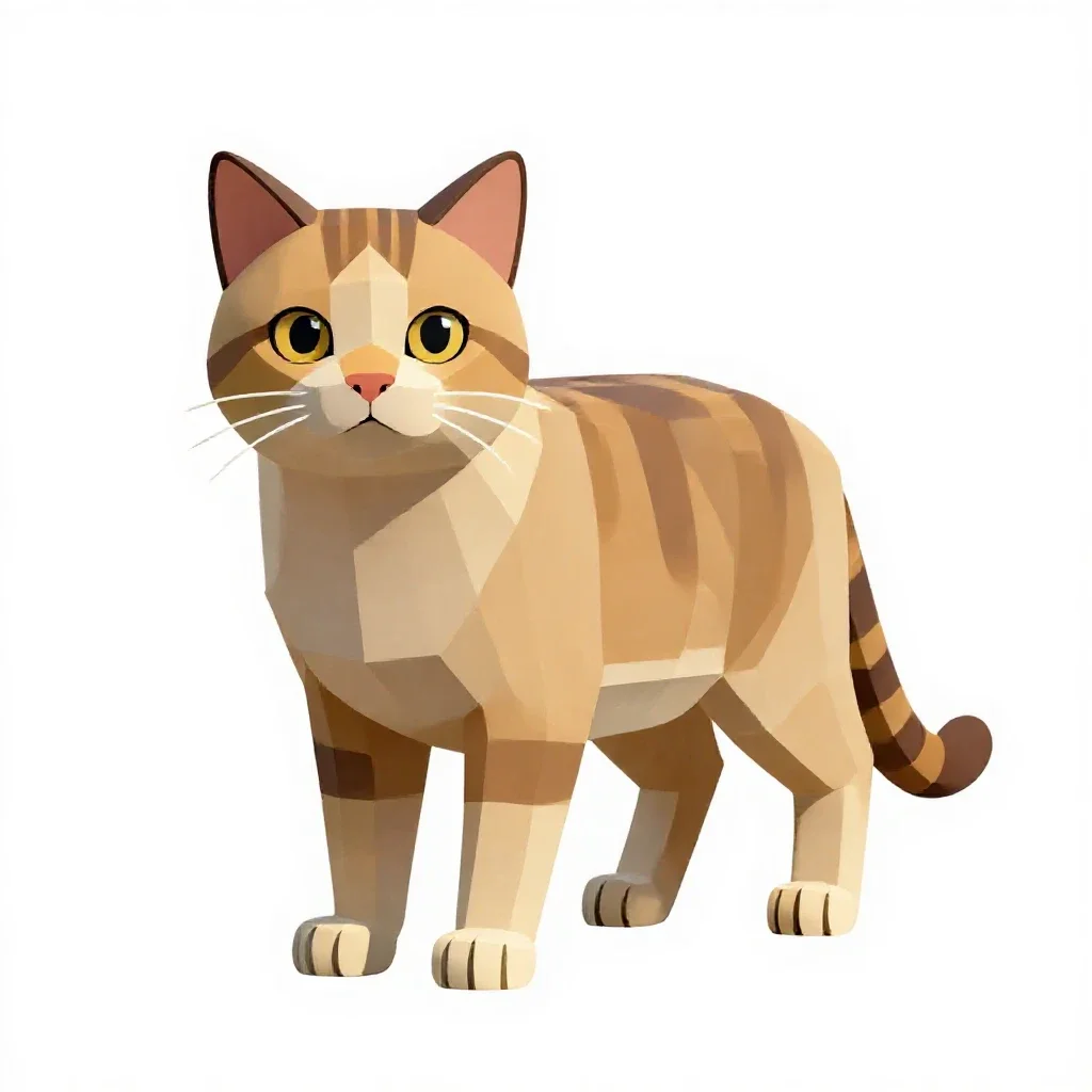Feline isolated on a white background