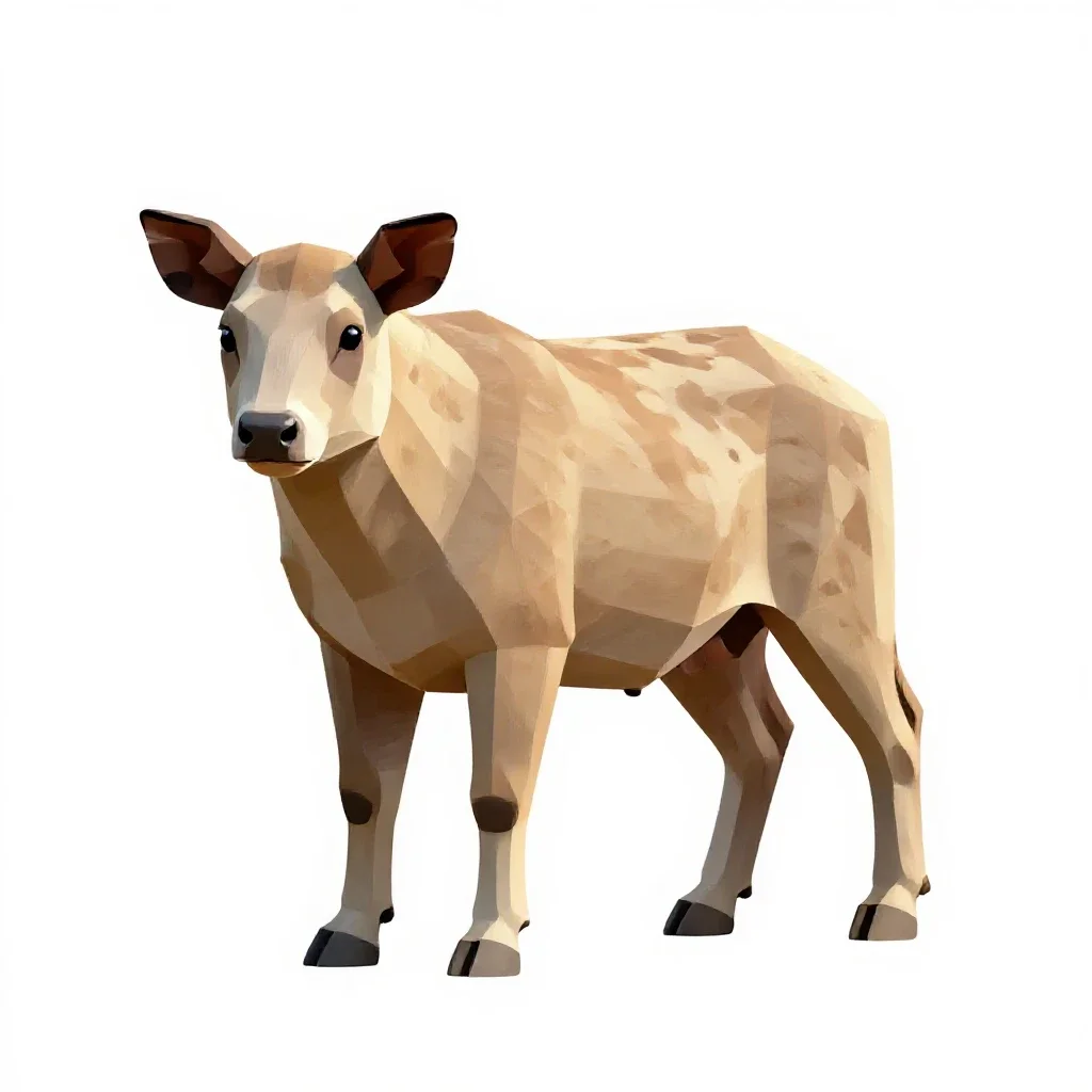 Female mammal isolated on a white background