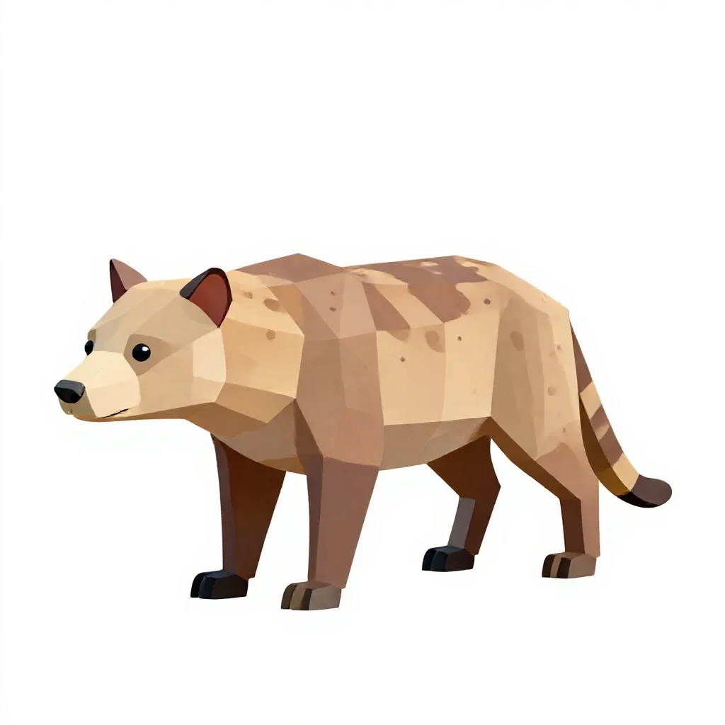 Fissiped mammal isolated on a white background