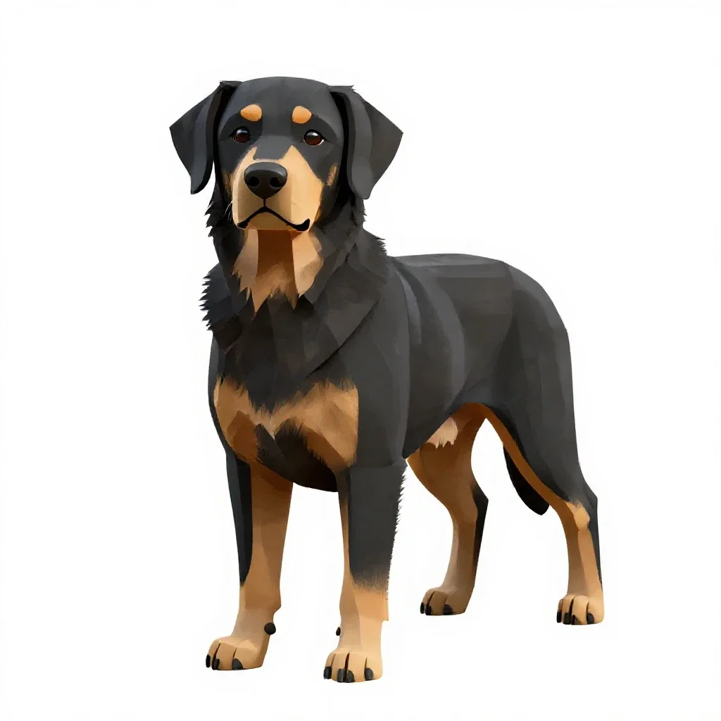 Flat-coated retriever isolated on a white background