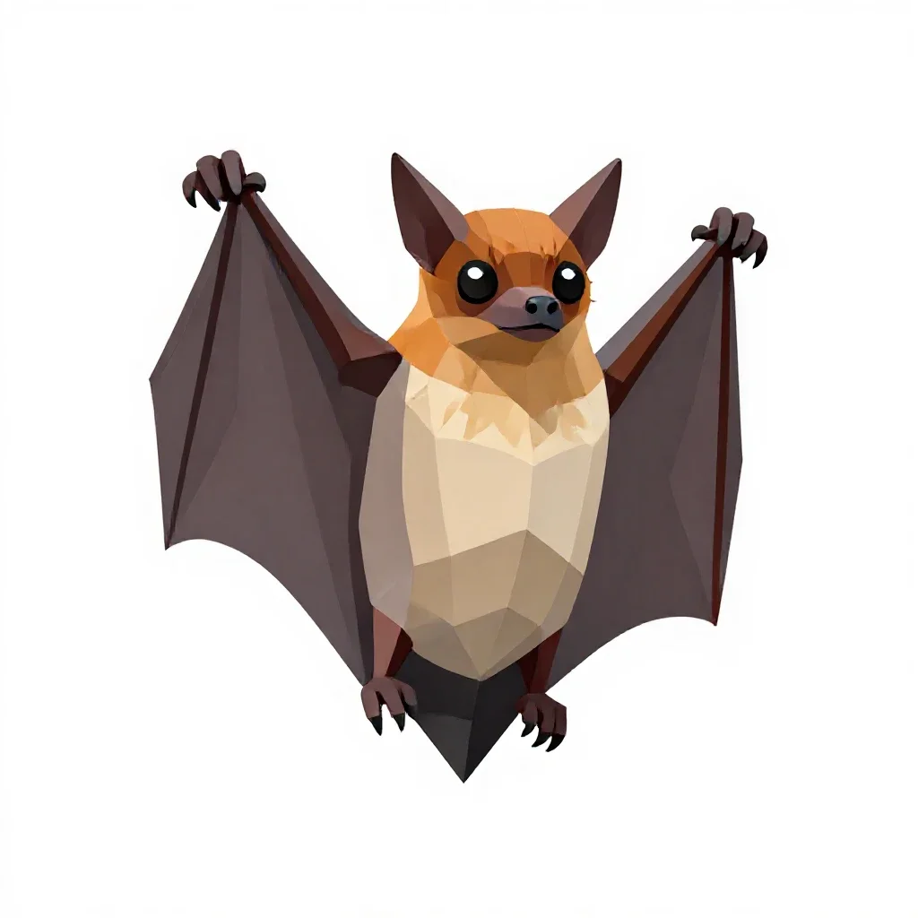 Flying fox isolated on a white background