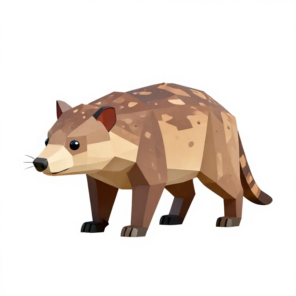 Fossorial mammal isolated on a white background