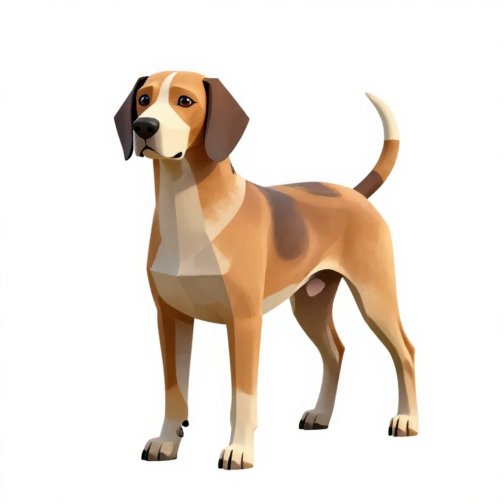 Foxhound isolated on a white background