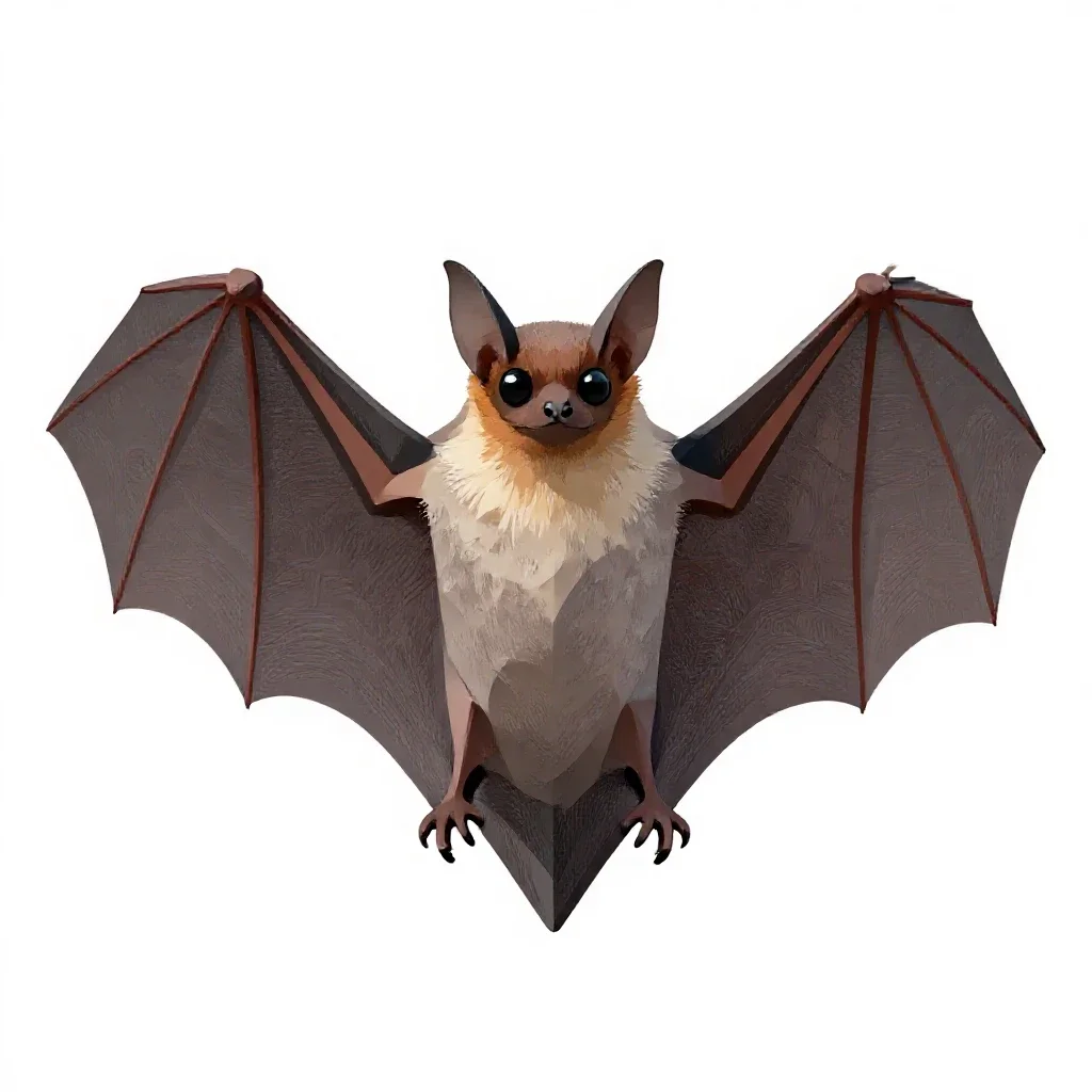 Frosted bat isolated on a white background