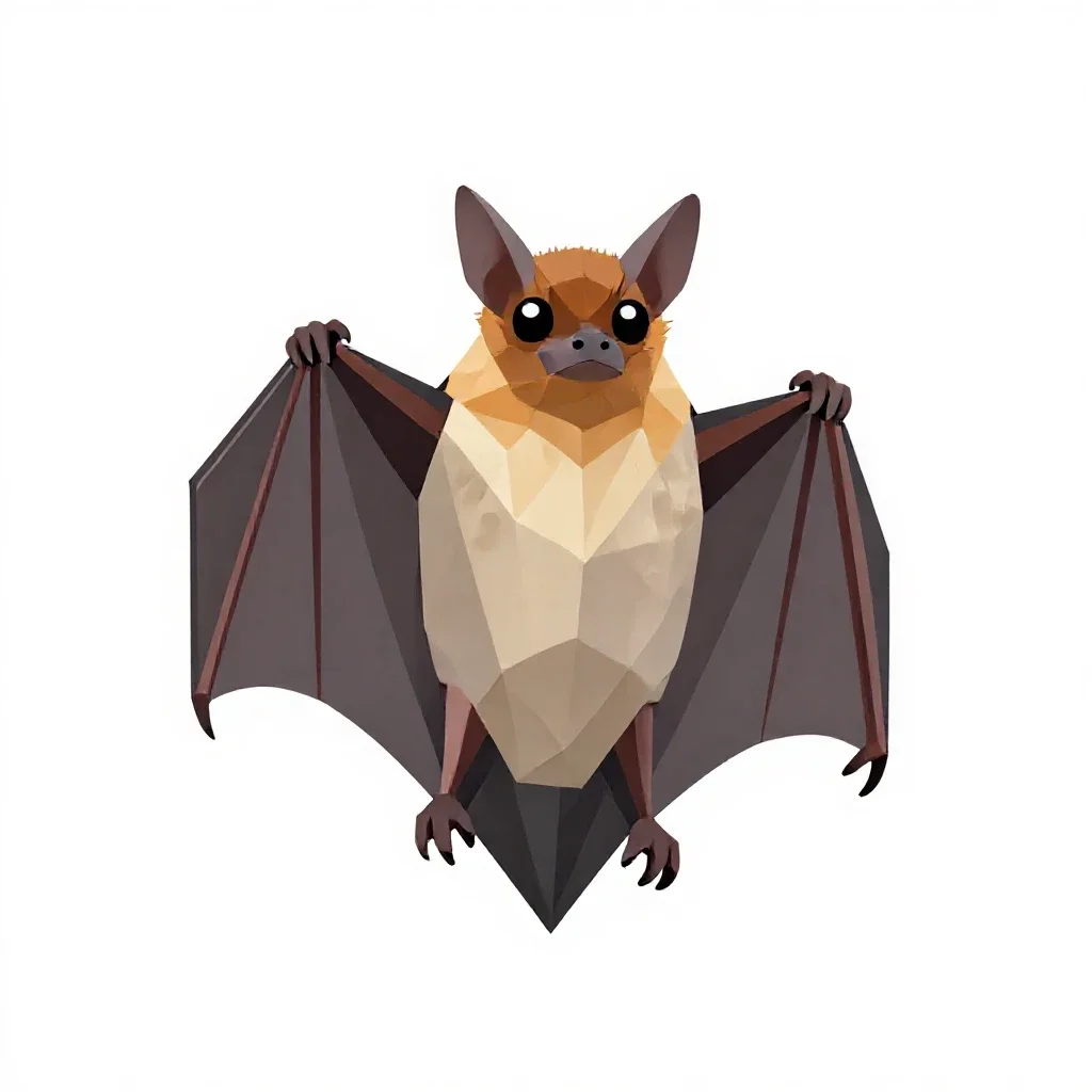Fruit bat isolated on a white background