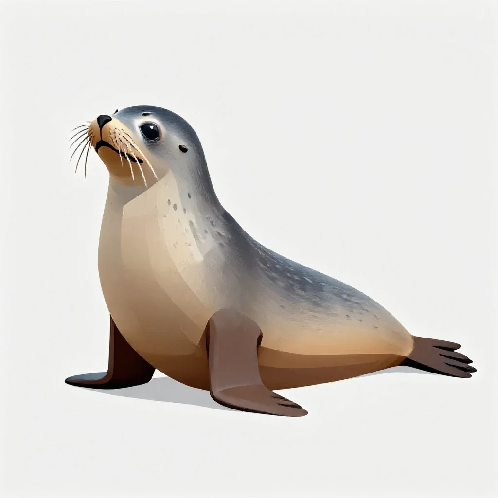 Fur seal isolated on a white background