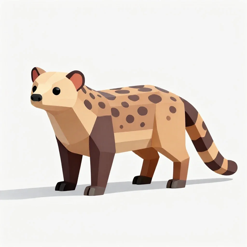 Genet isolated on a white background