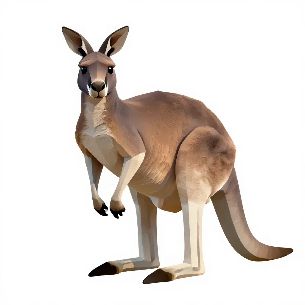 Giant kangaroo isolated on a white background