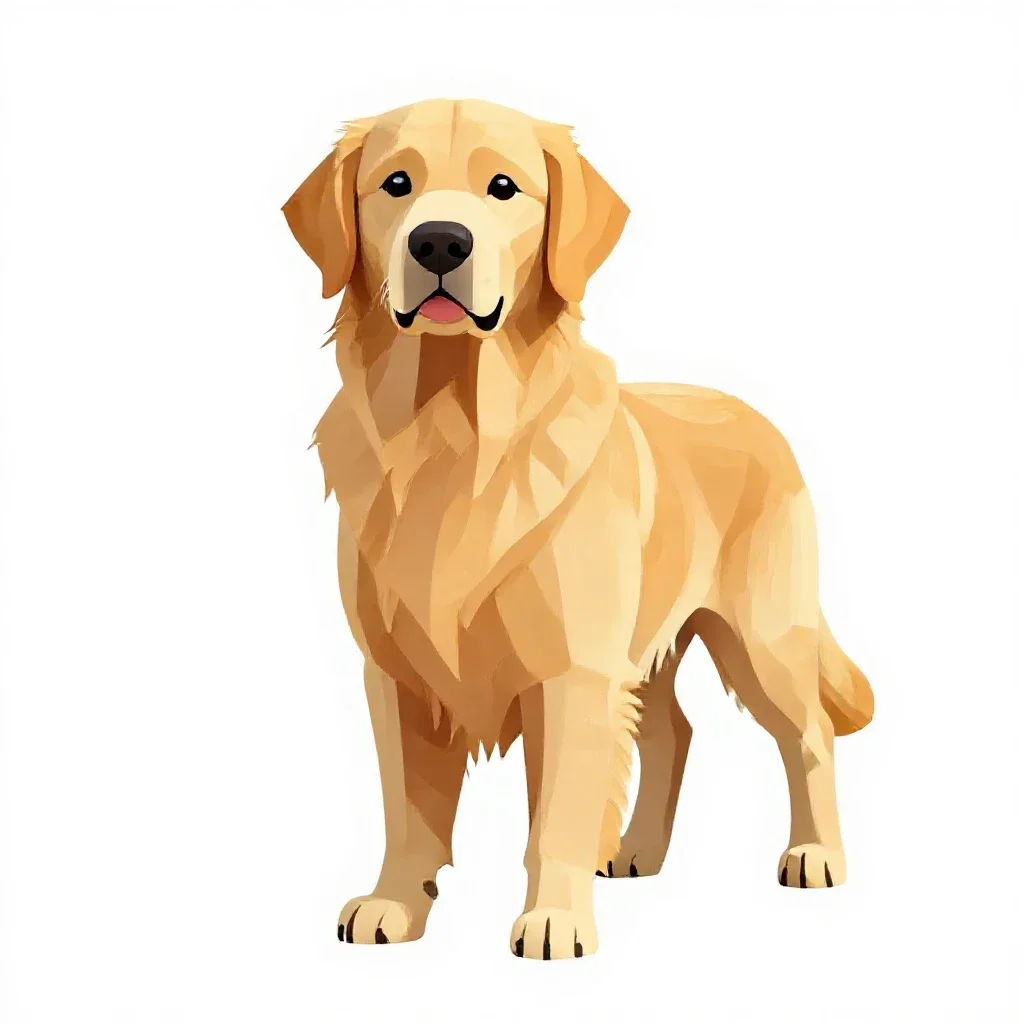 Golden retriever isolated on a white background
