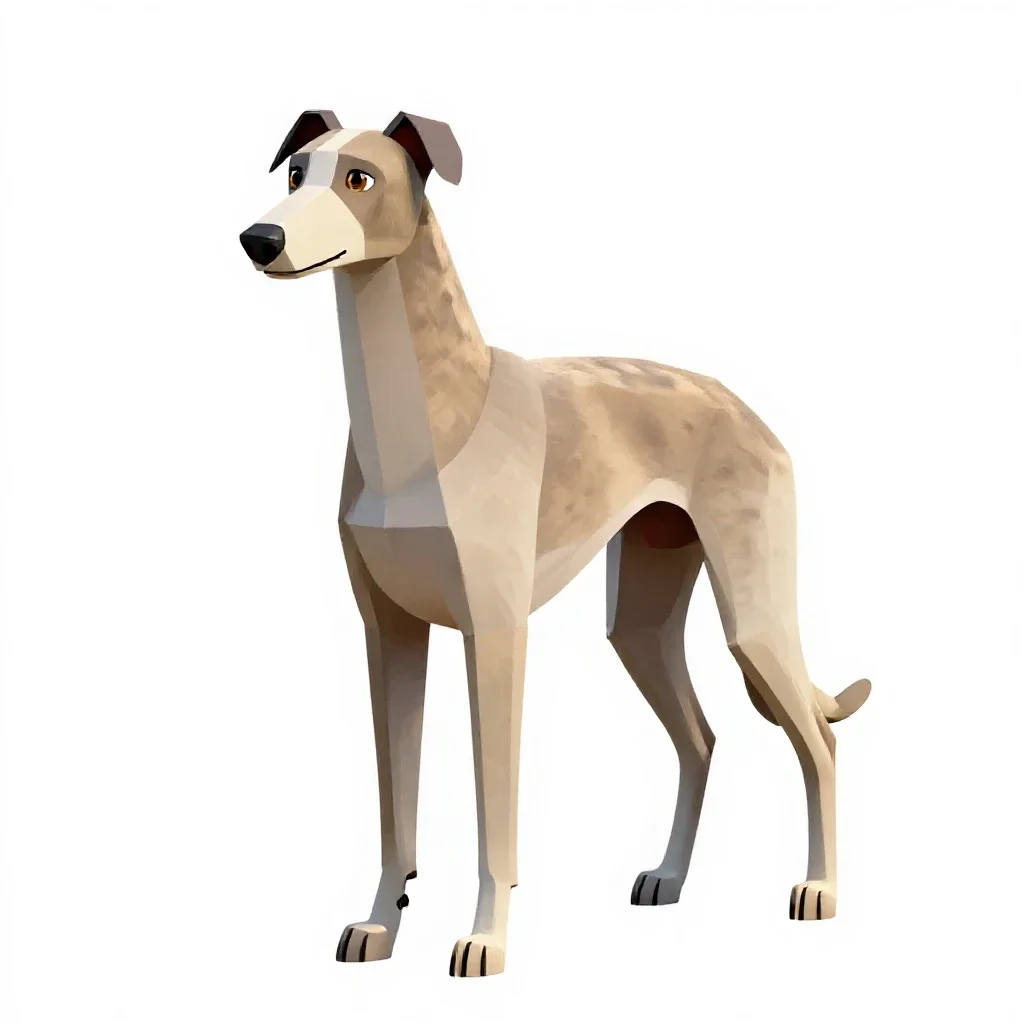 Greyhound isolated on a white background