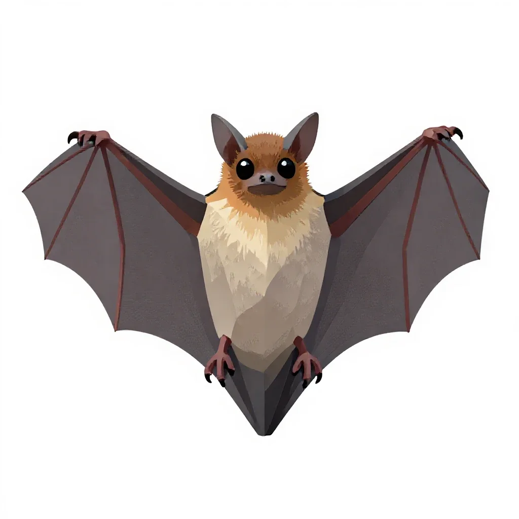 Guano bat isolated on a white background