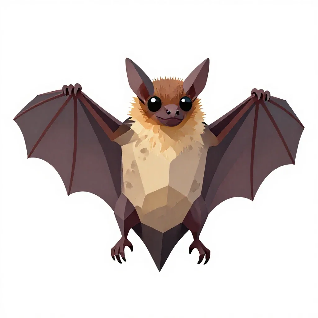 Hairy-legged vampire bat isolated on a white background