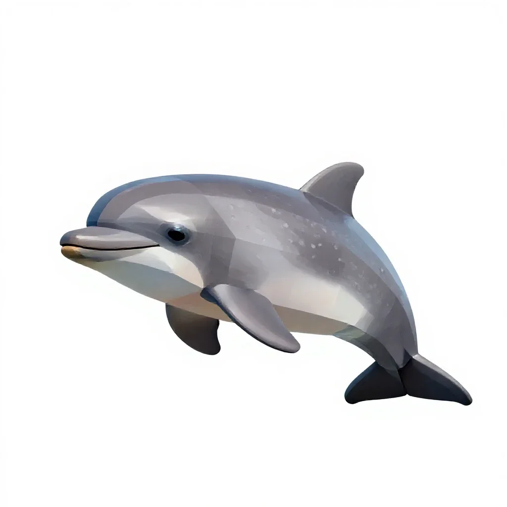 Harbor porpoise isolated on a white background