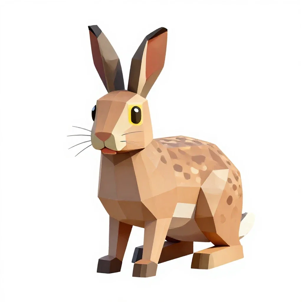 Hare isolated on a white background