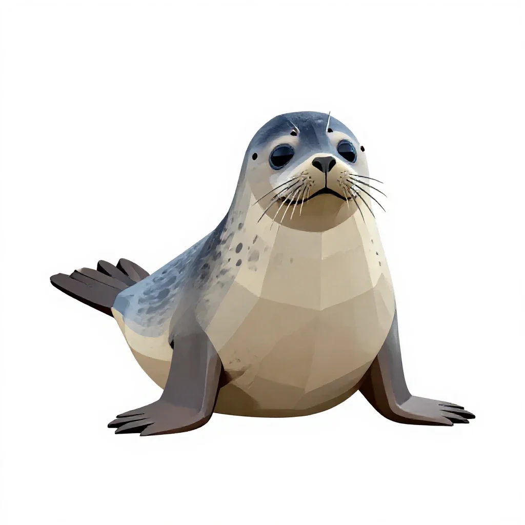 Harp seal isolated on a white background