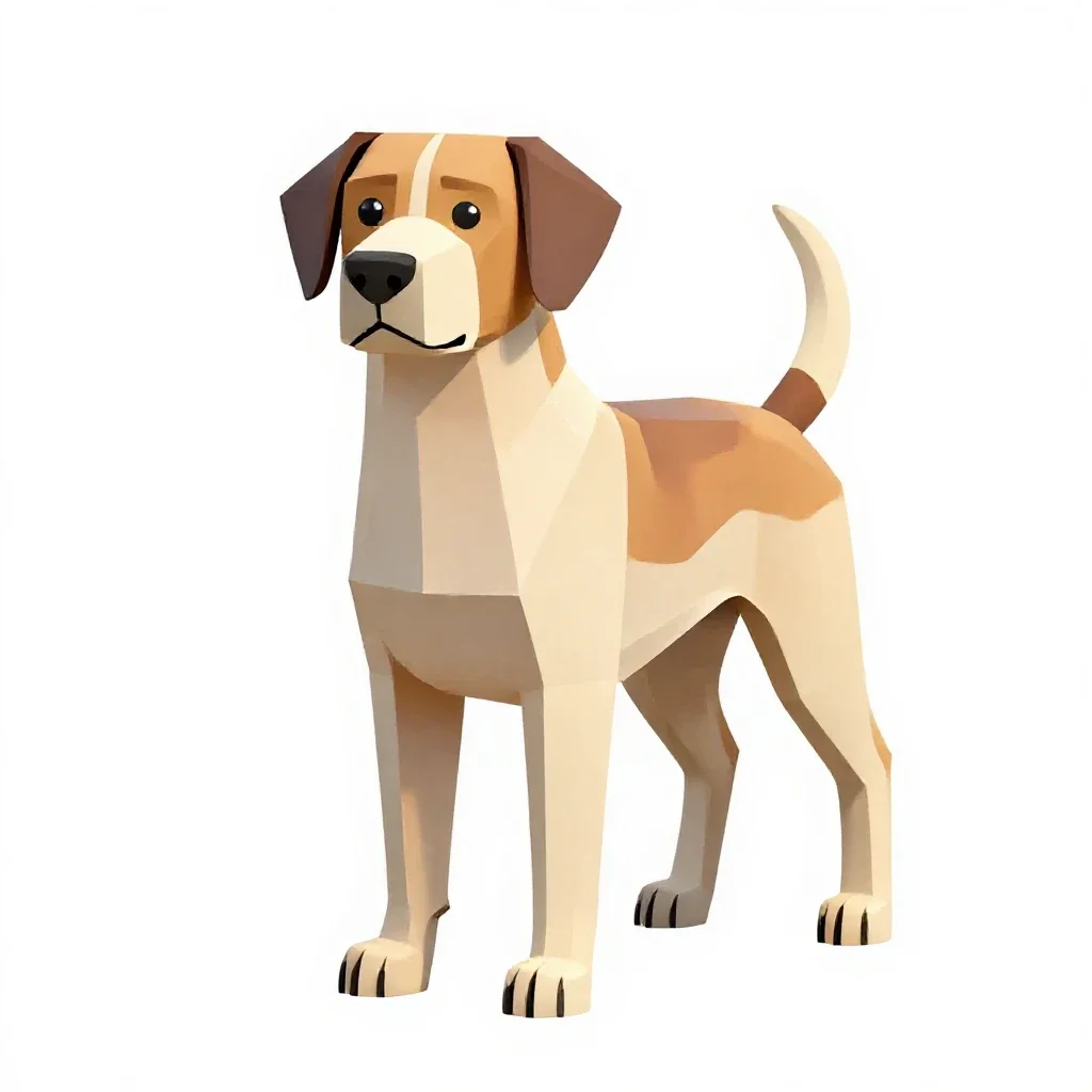 Hearing dog isolated on a white background