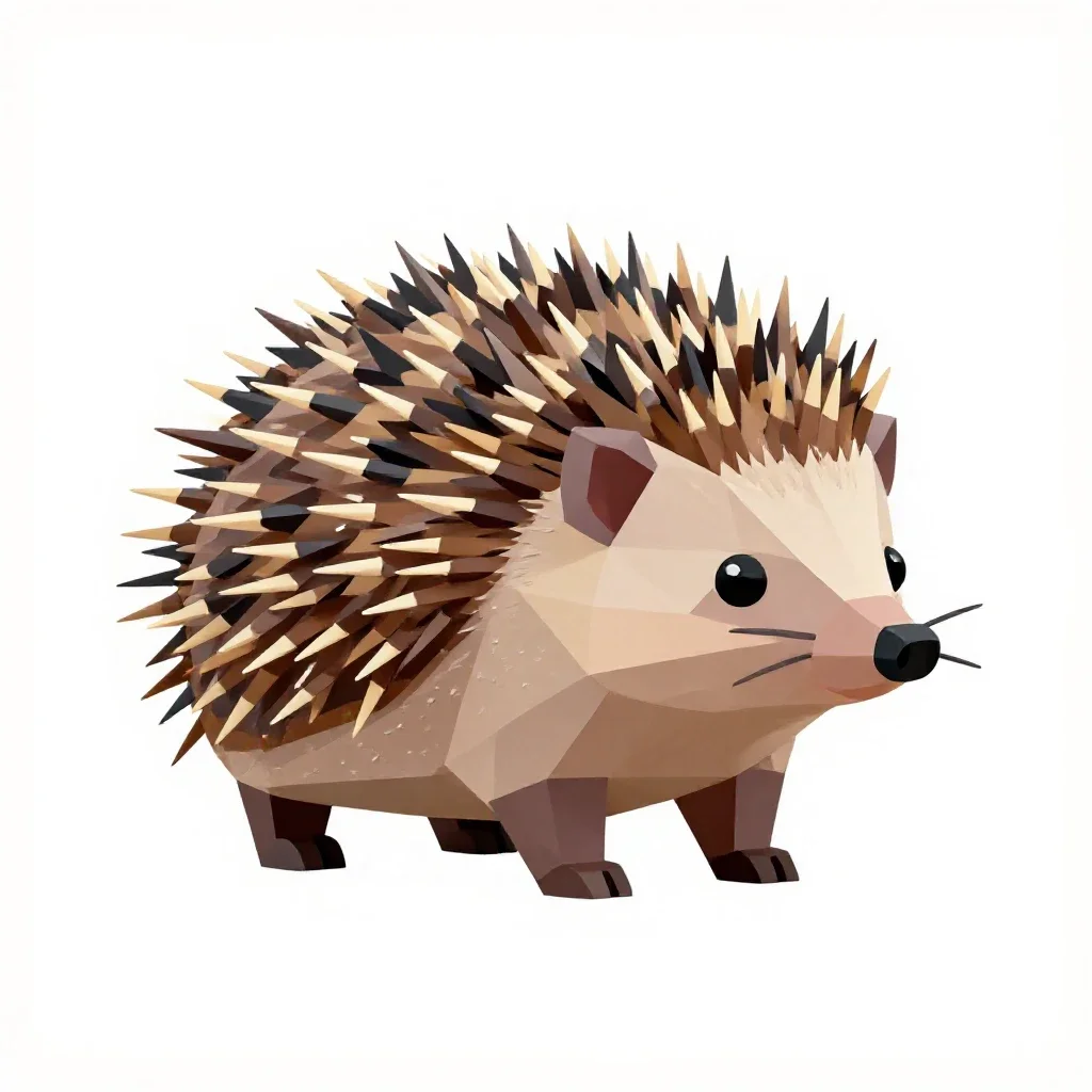 Hedgehog isolated on a white background