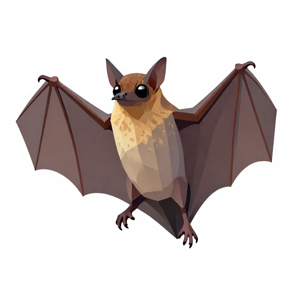 Hognose bat isolated on a white background