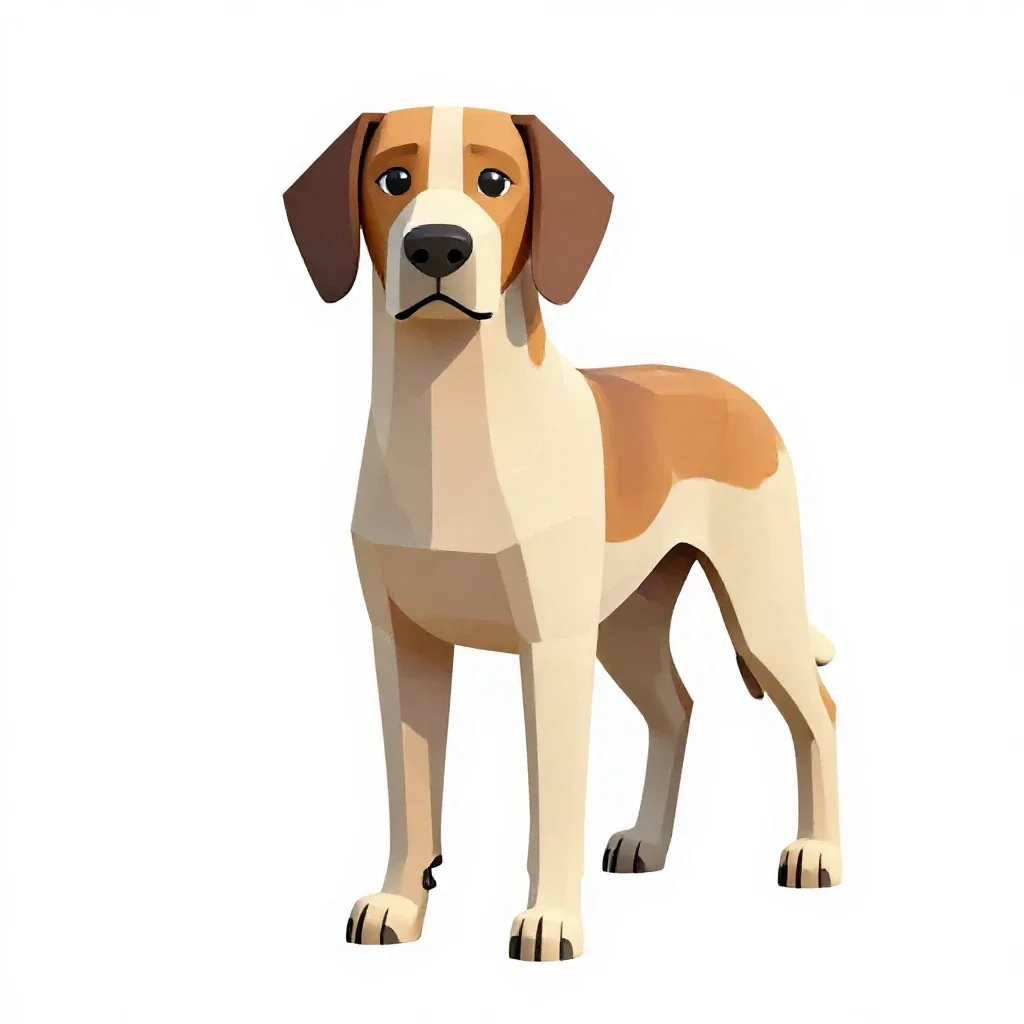 Hound isolated on a white background