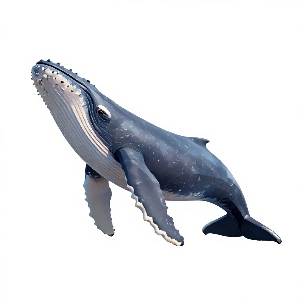Humpback isolated on a white background