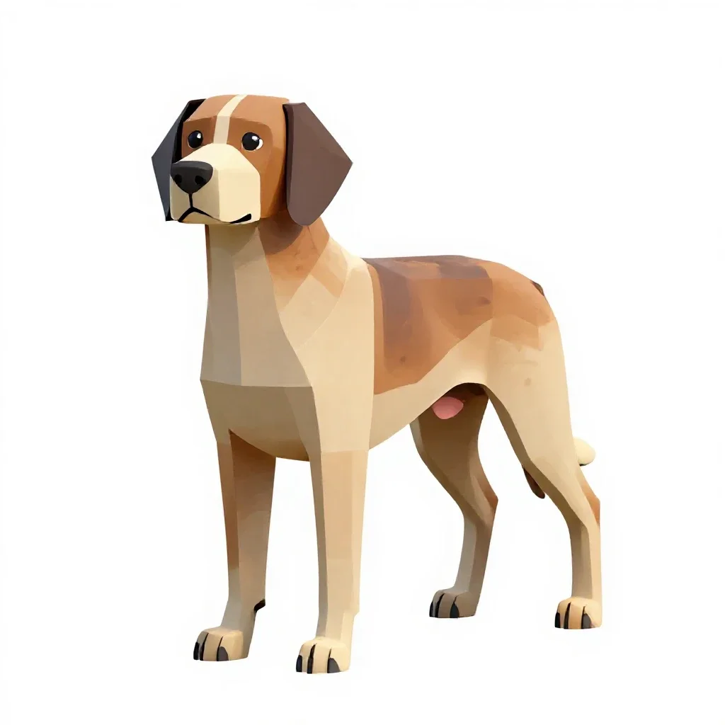 Hunting dog isolated on a white background