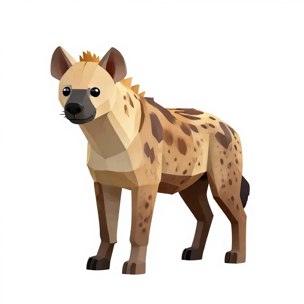 Hyena isolated on a white background