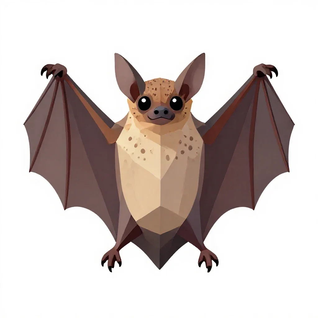 Jackass bat isolated on a white background