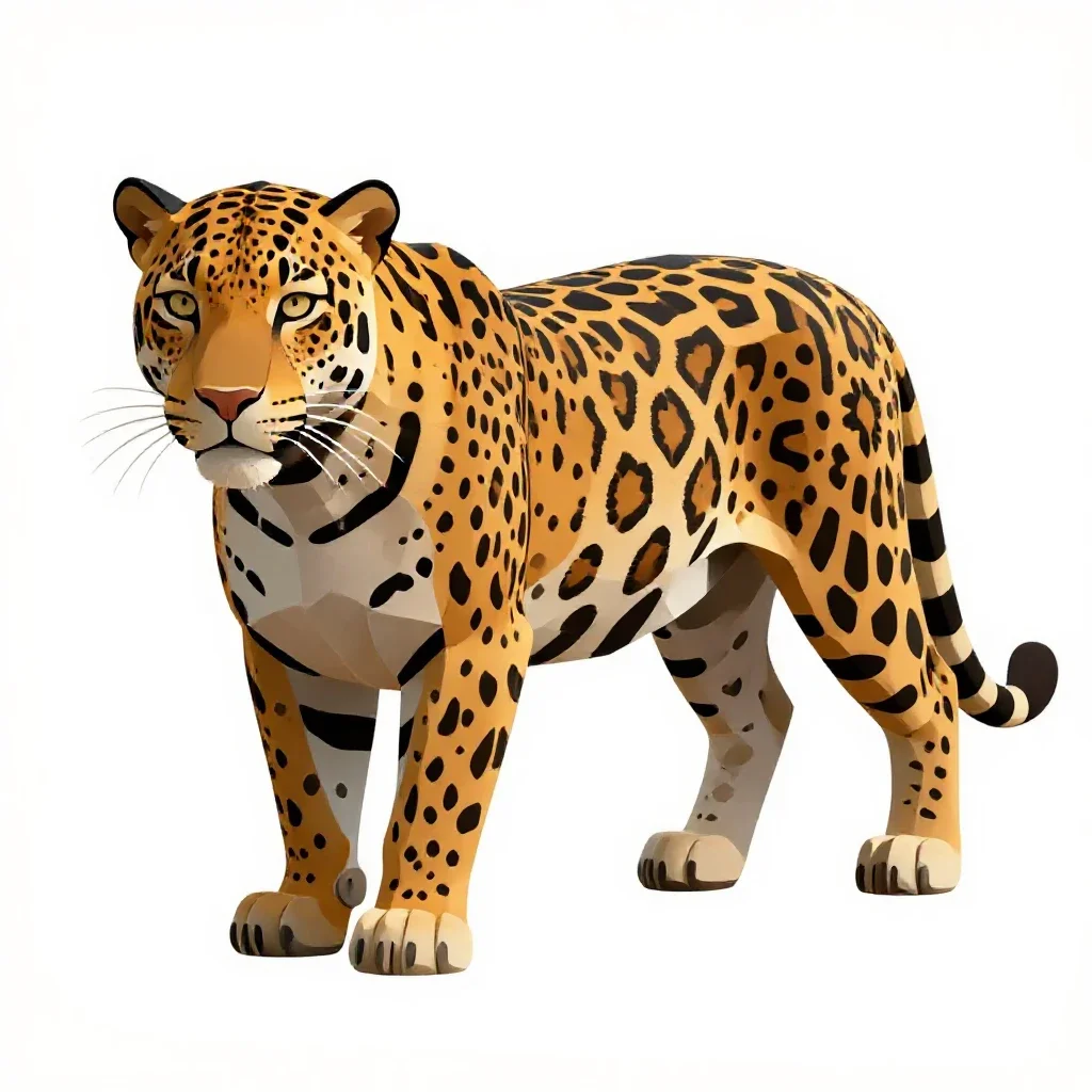 Jaguar isolated on a white background