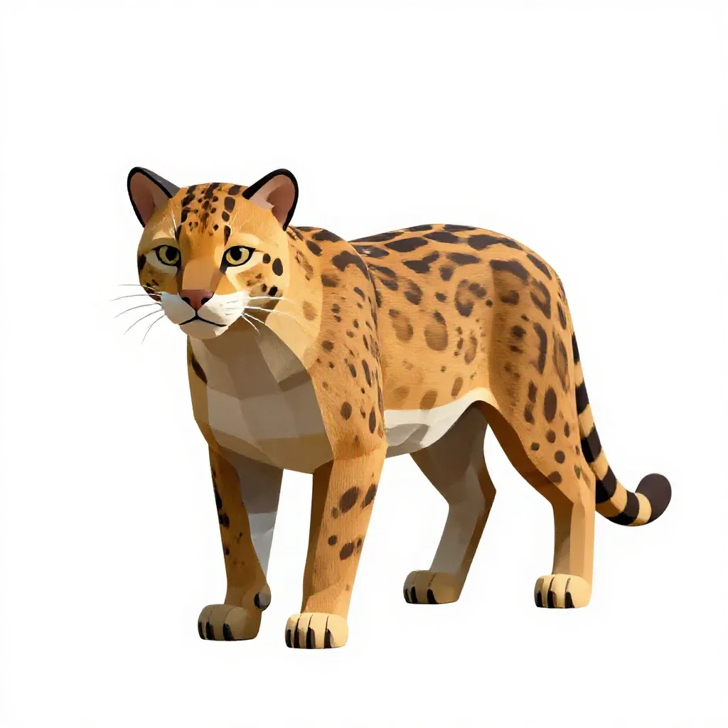 Jaguarundi isolated on a white background
