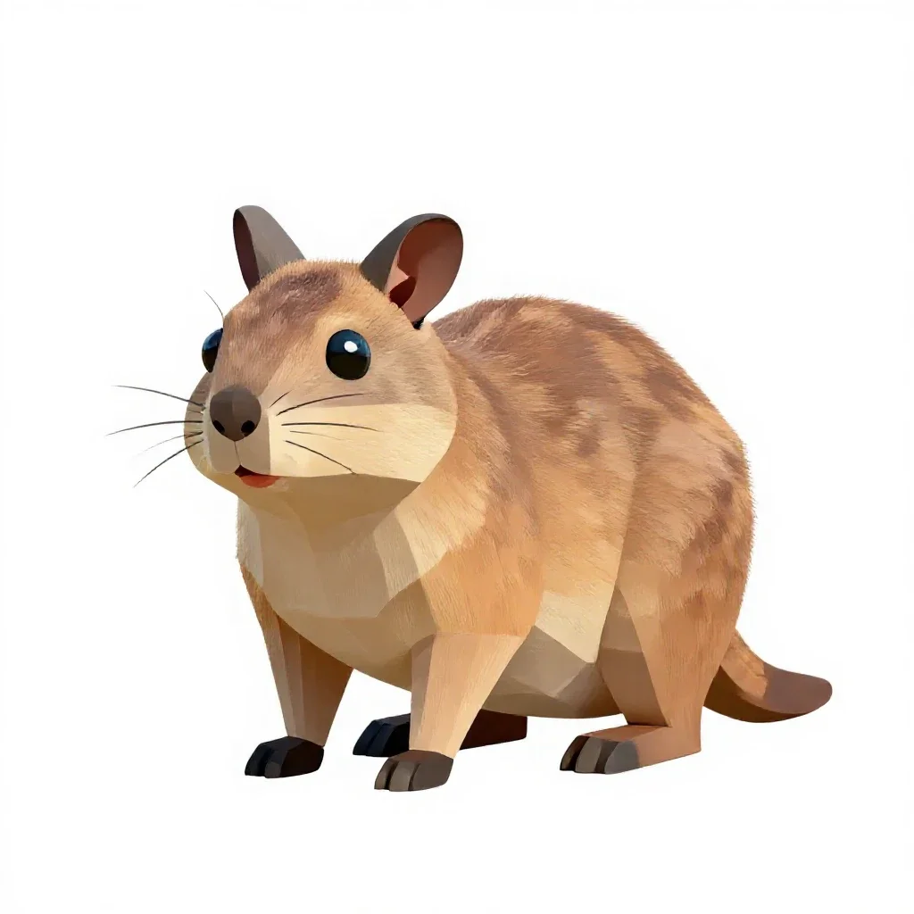 Jerboa kangaroo isolated on a white background
