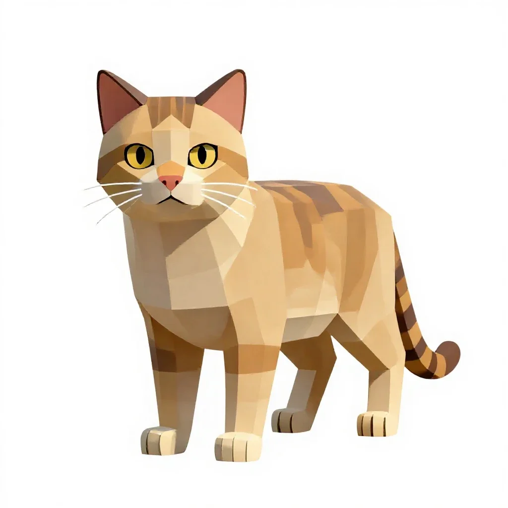 Kaffir cat isolated on a white background