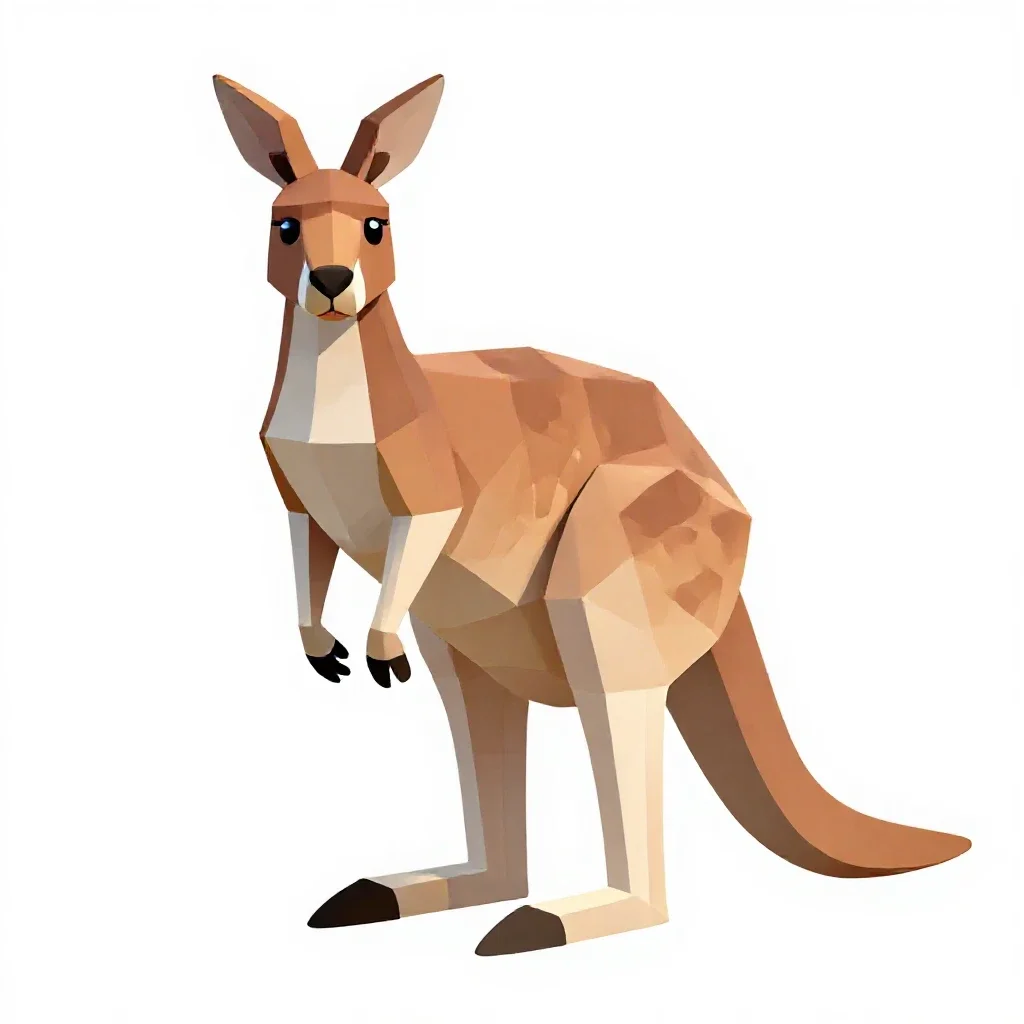 Kangaroo isolated on a white background