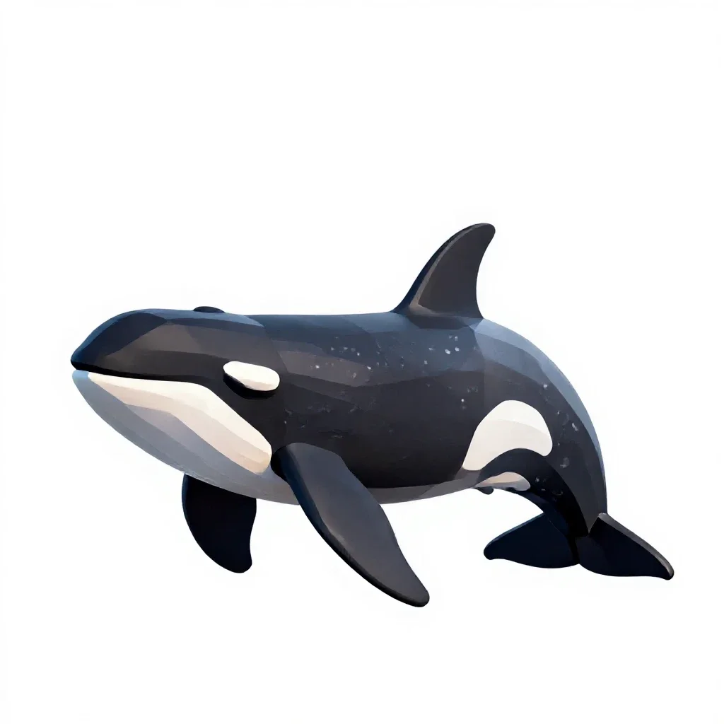Killer whale isolated on a white background
