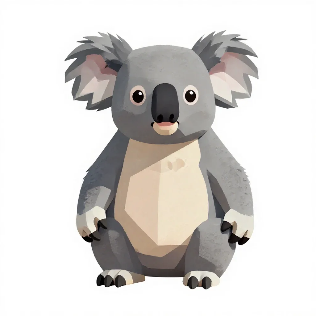 Koala isolated on a white background