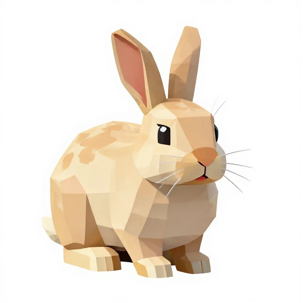Lapin isolated on a white background