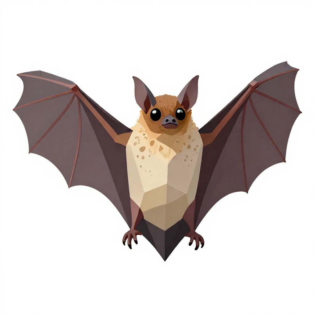 Leafnose bat isolated on a white background