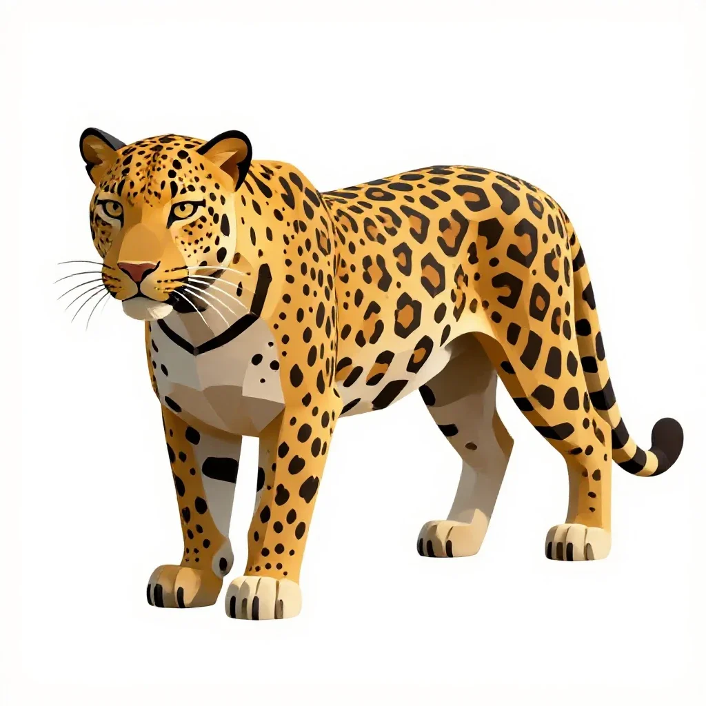Leopard isolated on a white background