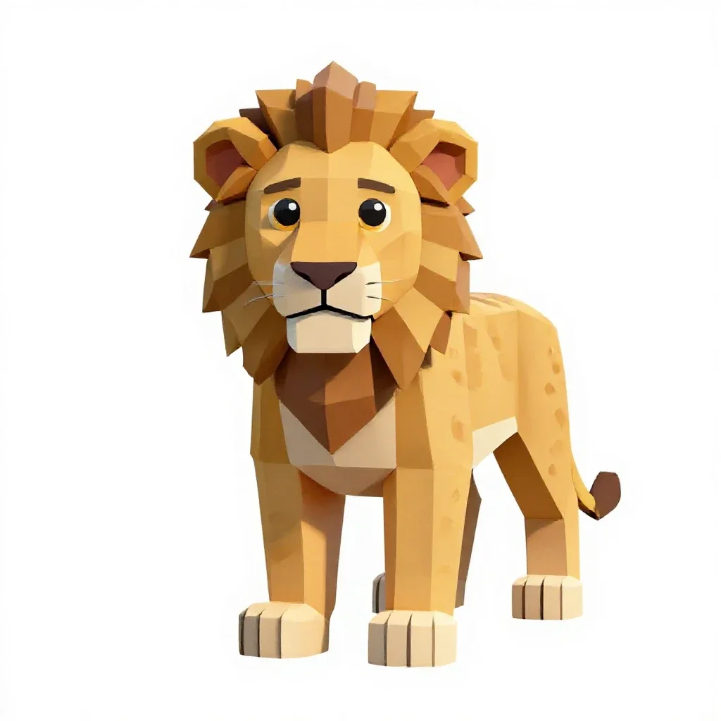 Lion cub isolated on a white background