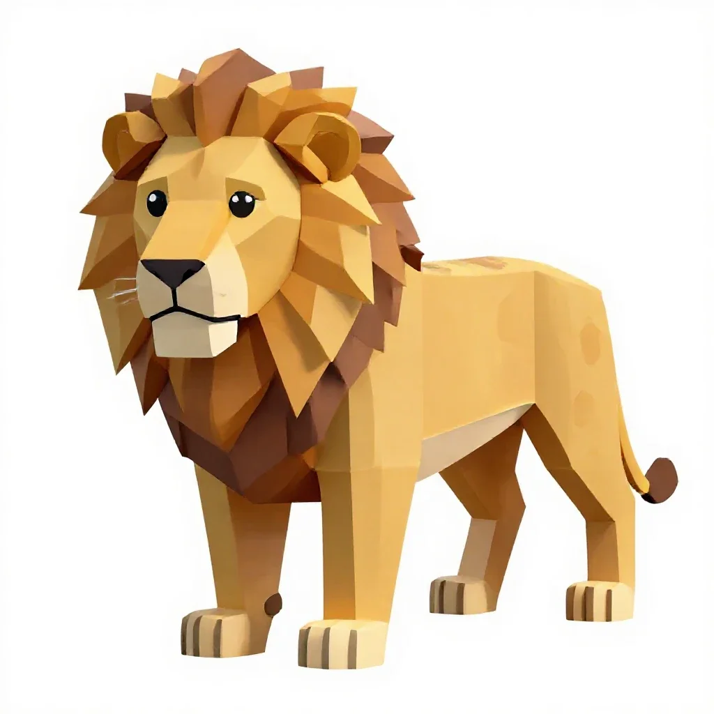 Lion isolated on a white background