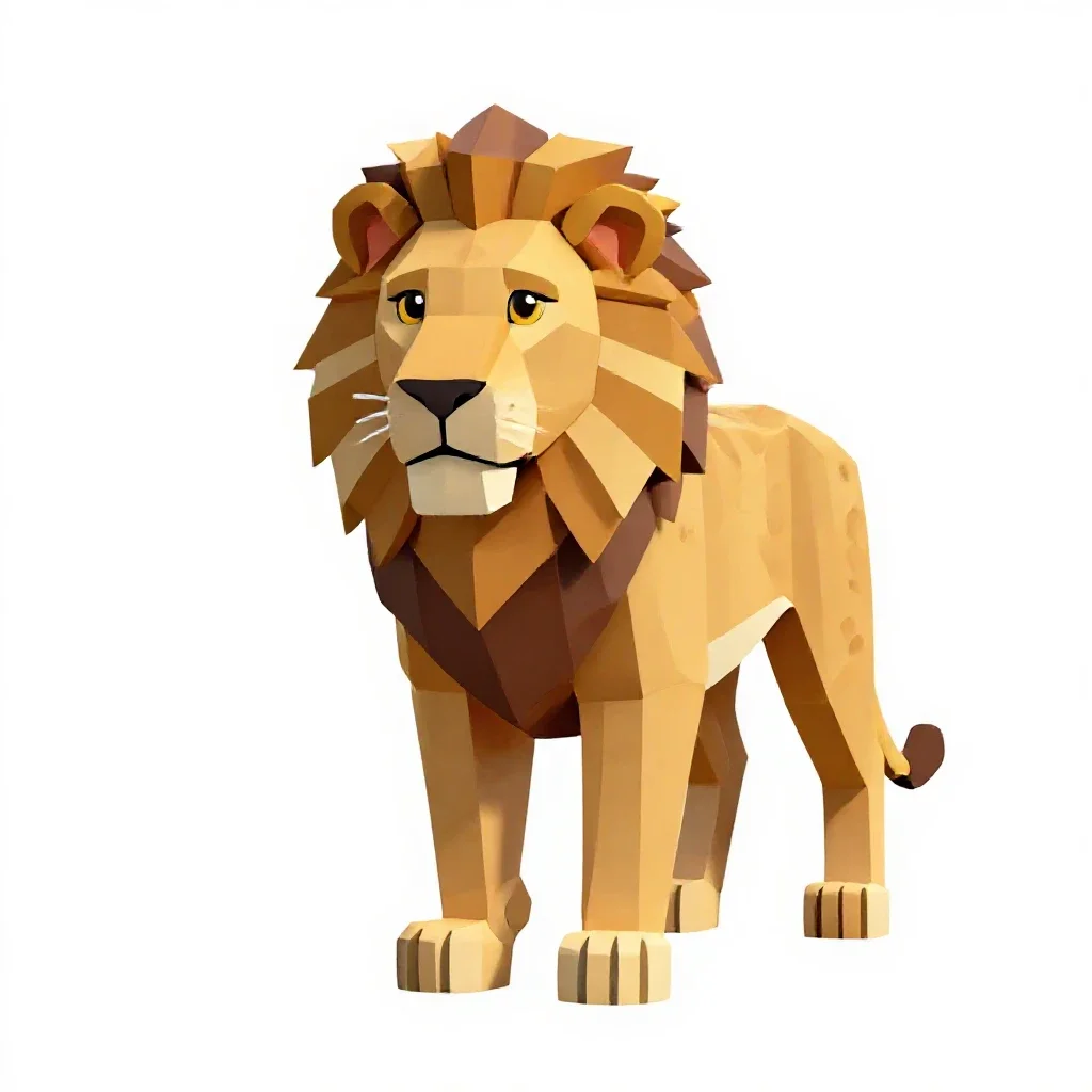 Lioness isolated on a white background