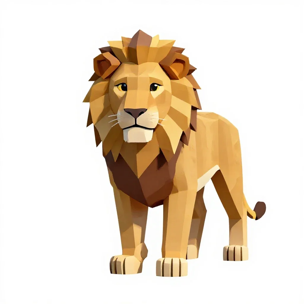 Lionet isolated on a white background