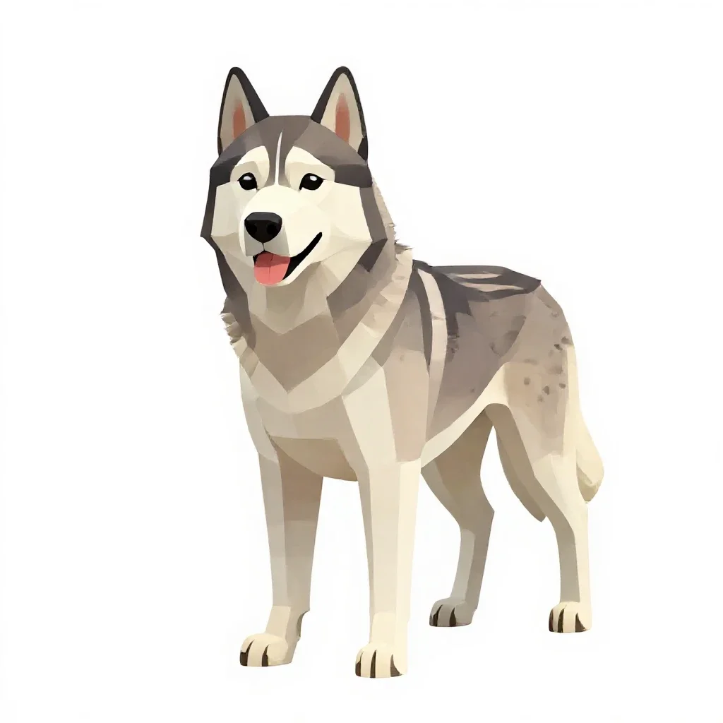 Malamute isolated on a white background