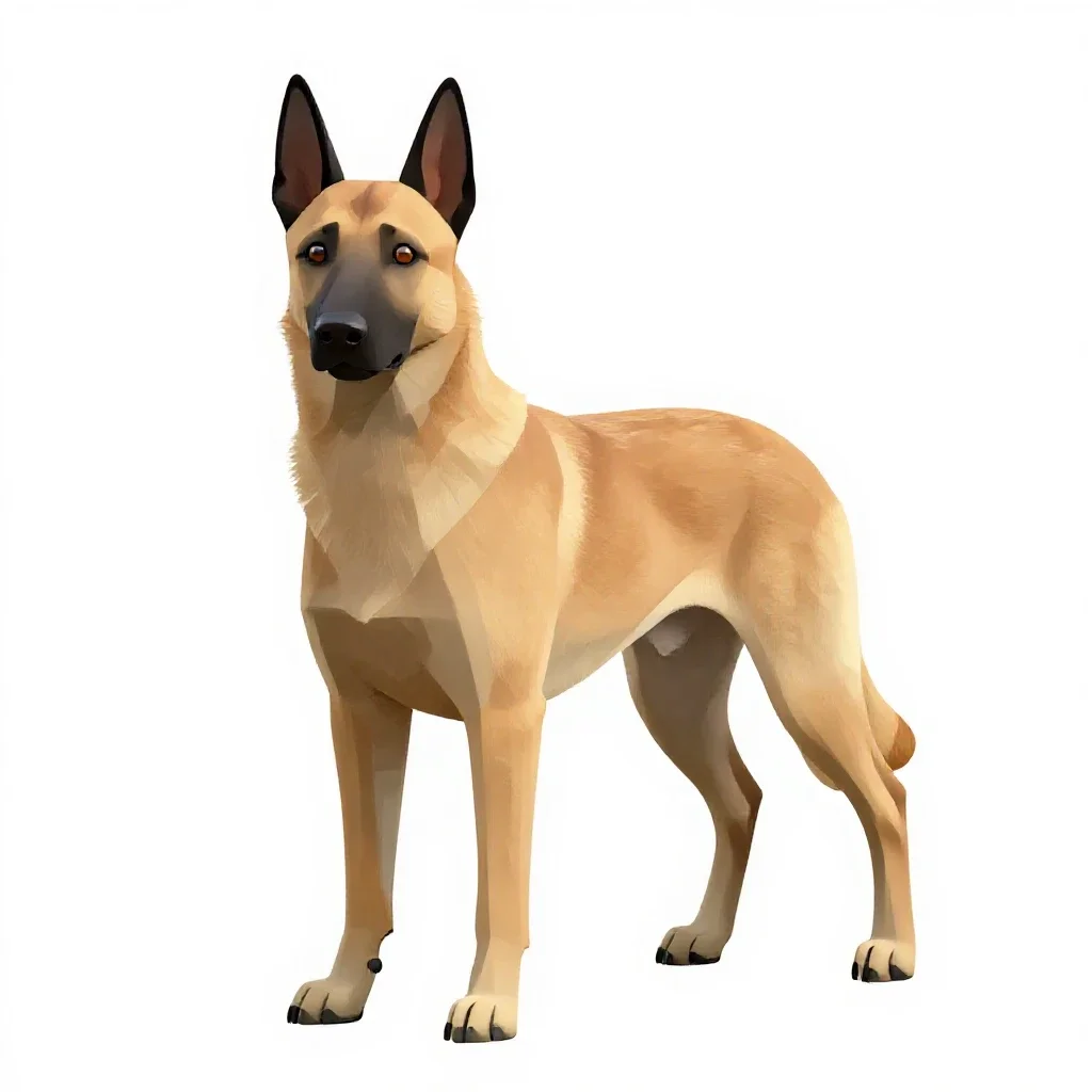 Malinois isolated on a white background