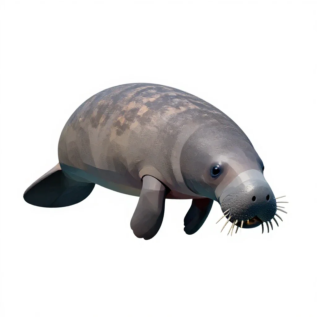 Manatee isolated on a white background