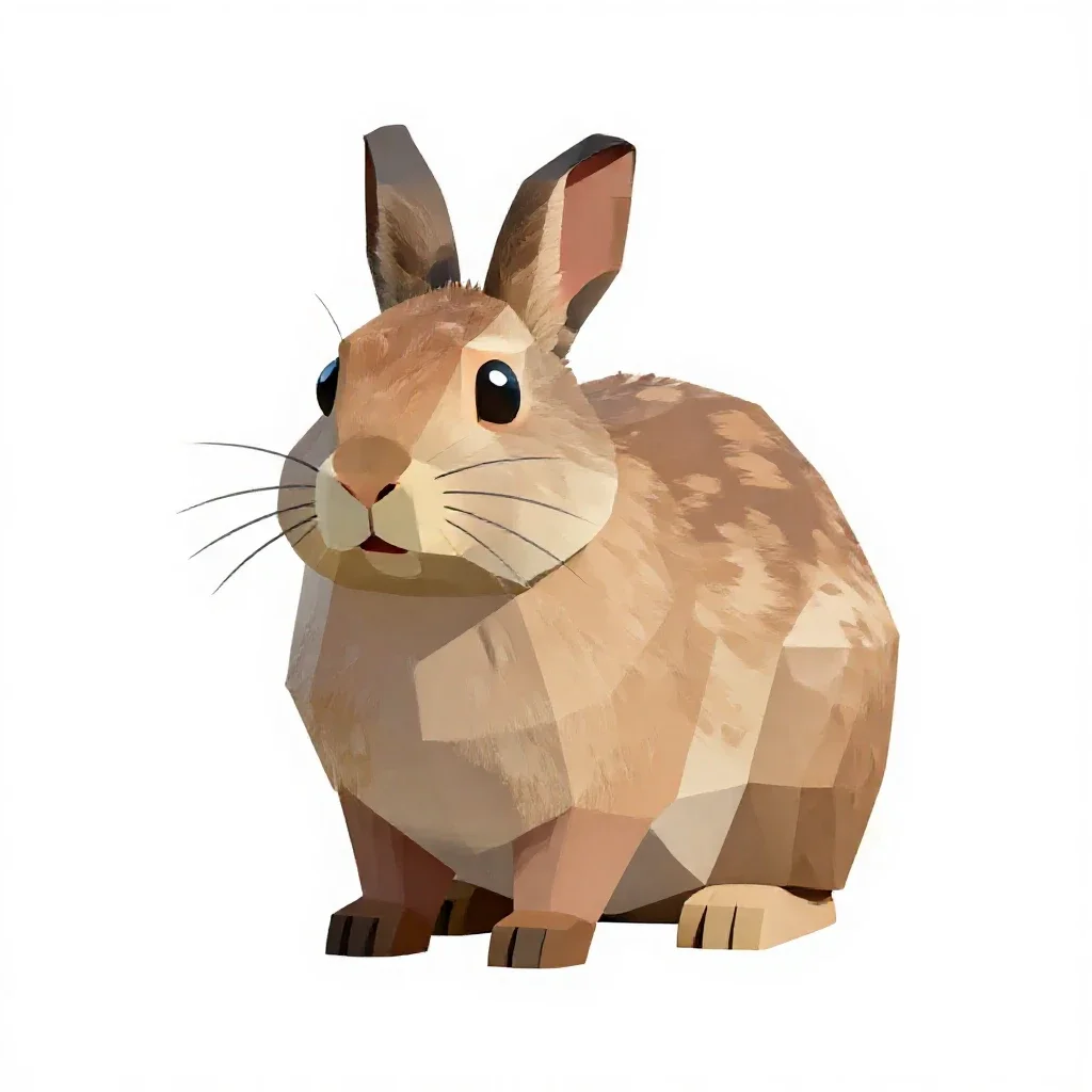 Marsh hare isolated on a white background