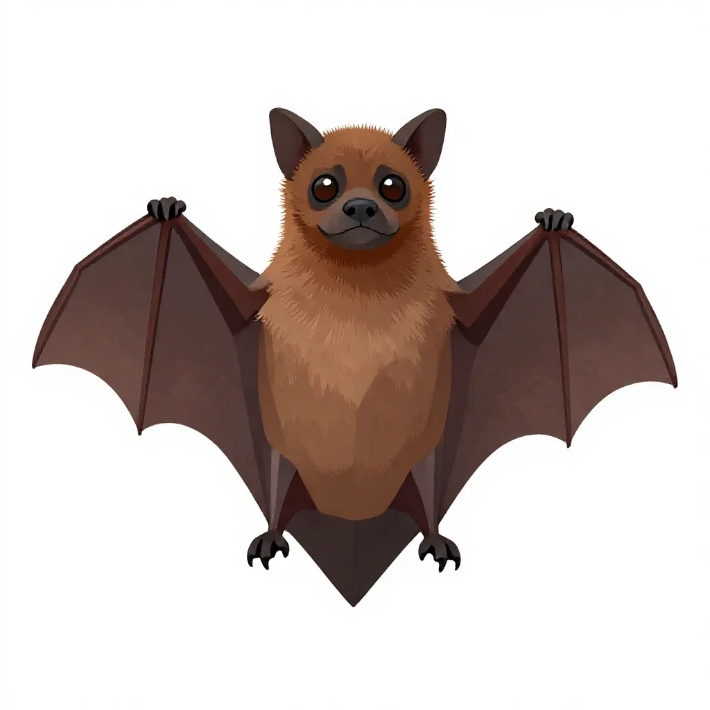 Mastiff bat isolated on a white background