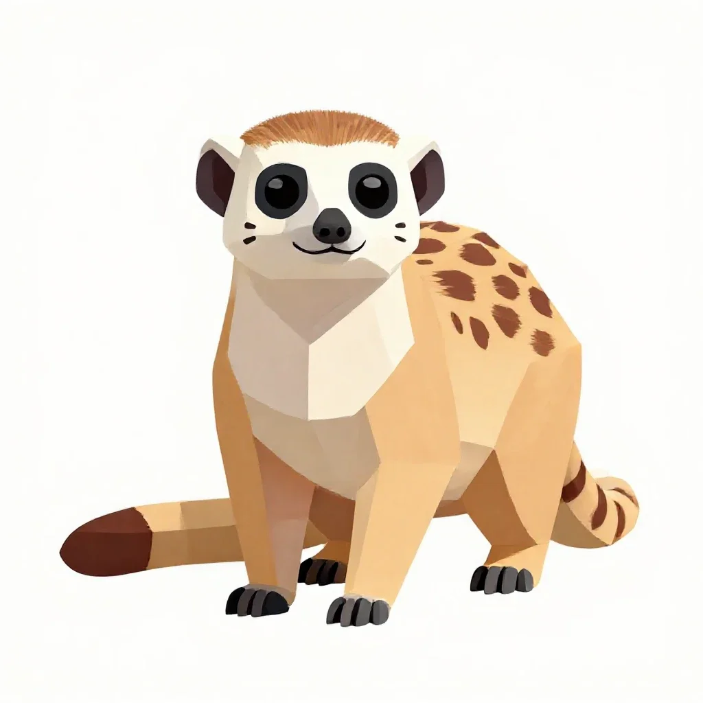 Meerkat isolated on a white background